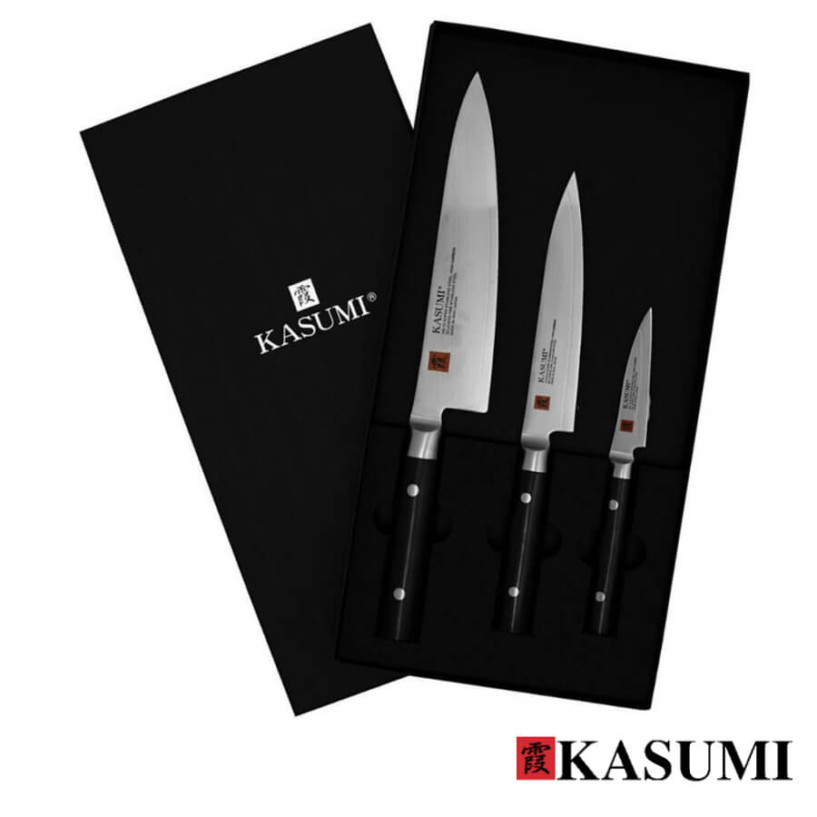 Victorinox Black Fibrox 3 Piece Chefs Knife Set - Red Hill Cutlery