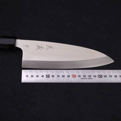 Musashi Silver Steel #3 Kasumi Buffalo Deba Knife 18cm