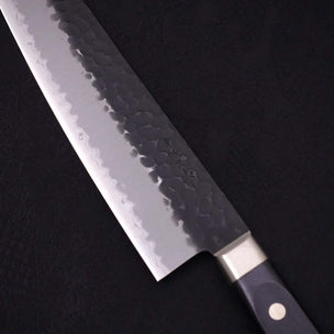 Hammered Kitchen Knife Set, High-Carbon Stainless Steel Blade and Black  Handle