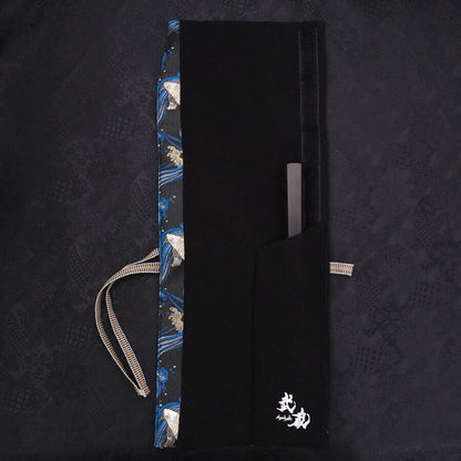 Musashi Knife Roll Koi 1 Pocket Handmade Blue