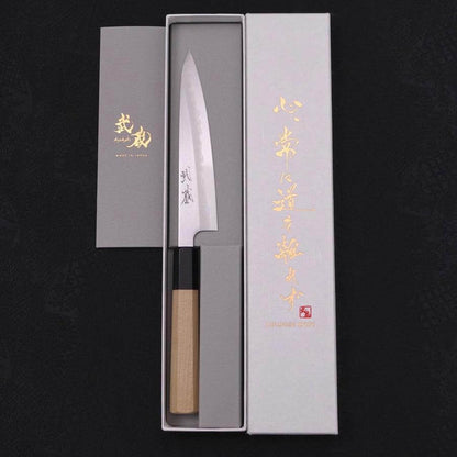 Musashi White Steel #1 Polished Buffalo Petty Knife 13.5cm