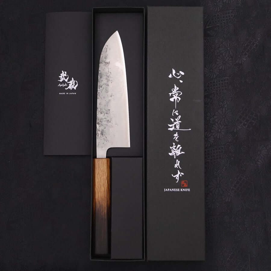 Musashi SLD Nashiji Washi Yaki Urushi Santoku Knife 16.5cm