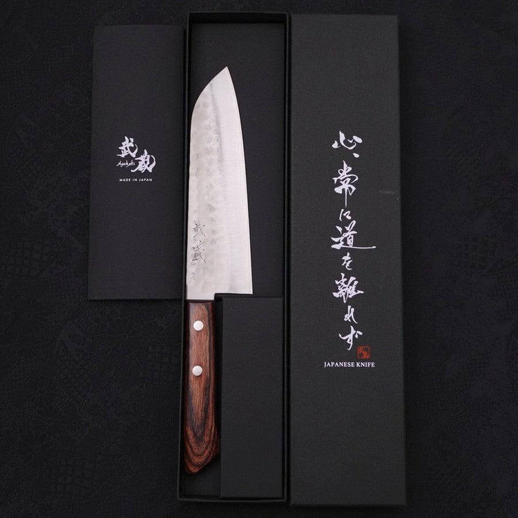 Musashi VG-1 Tsuchime Western Mahogany Santoku Knife 16.5cm