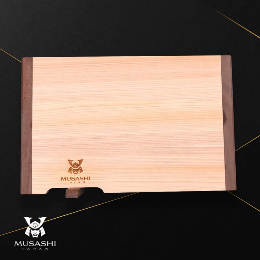 Musashi Cutting Board Hinoki with Stand 28×18×1.5cm