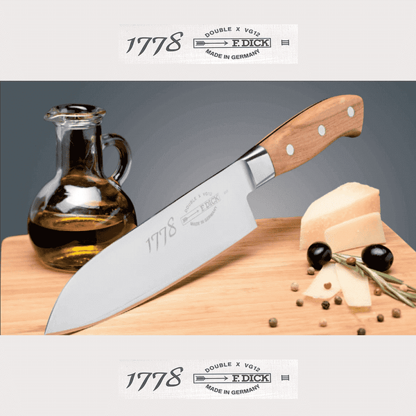 F DICK 1778 Series Plumwood Chinese Chef Knife 18cm
