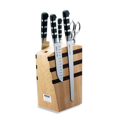 F DICK 1905 Series Magnetic Wooden Knife Block 5 Pc Set - House of Knives