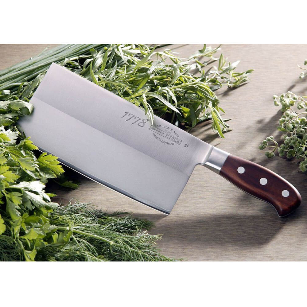 F DICK 1778 Series Plumwood Chinese Chef Knife 18cm