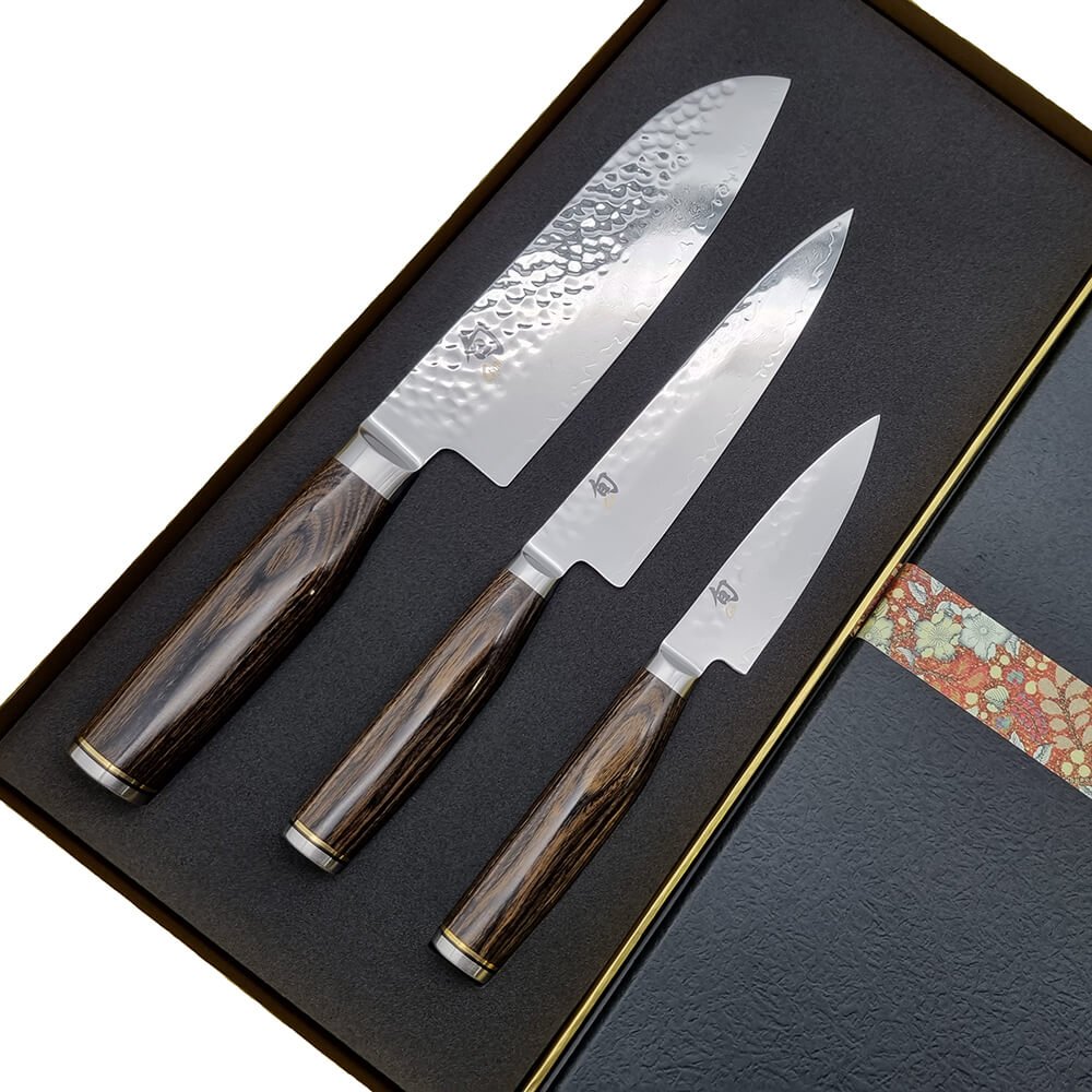 Kai Knife Set Shun Classic (Paring Knife + Utility Knife + Santoku Knife)  3-piece - DMS-310